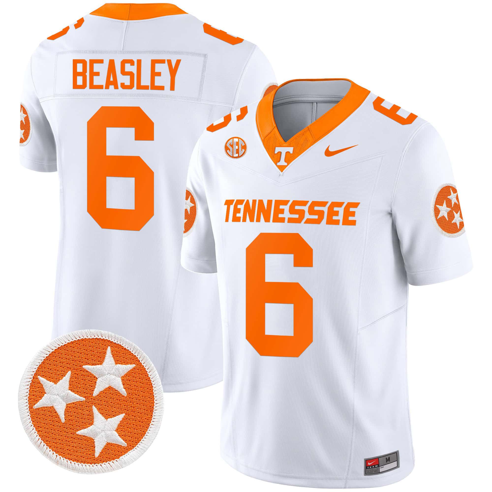 Men Tennessee Volunteers #6 Beasley White 2024 Nike Vapor Limited NCAA Jersey->ncaa teams->NCAA Jersey